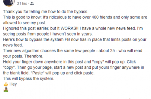 Does Facebook only show your posts to 25 Friends? | Facebook Hoax