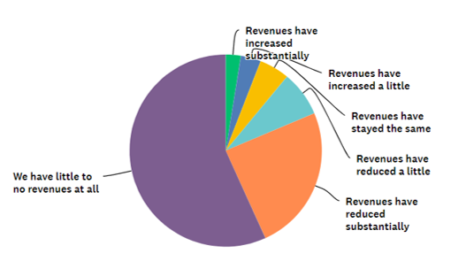 Revenue drop due to Covid 19