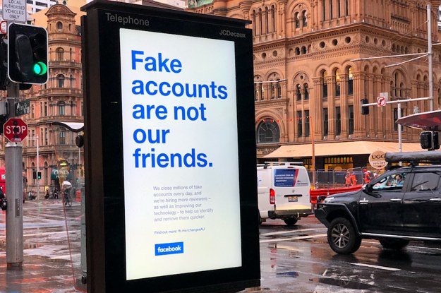 Facebook advertising billboard